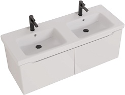 Dreja Мебель для ванной W 125 с зеркальным шкафом подвесная белая – фотография-6